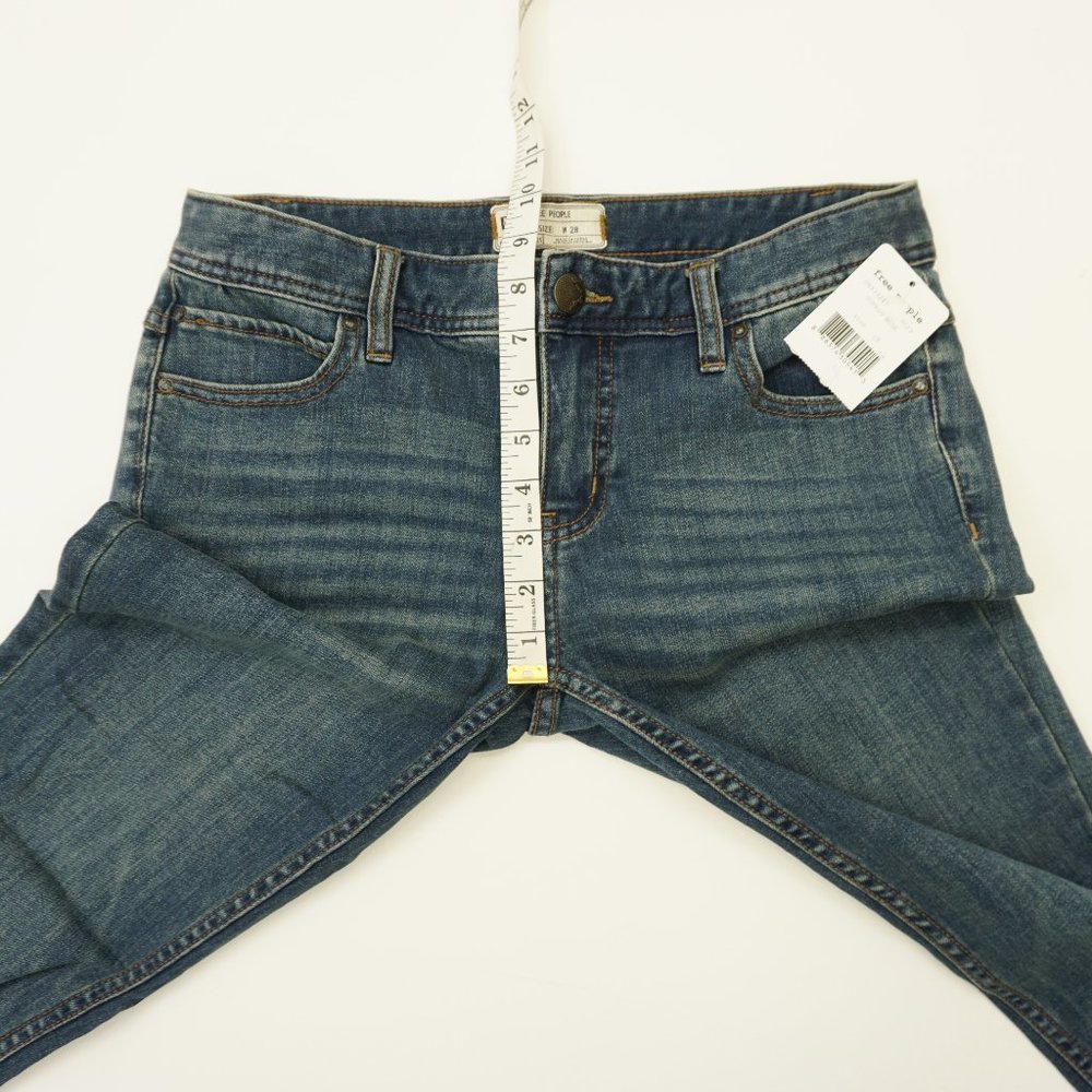 Free People Skinny Ripped Cropped Jeans 28 - Picture 6 of 8